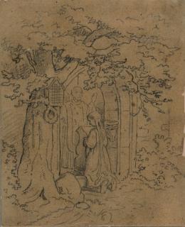 August Leopold Venus - Mädchen im Gebet.