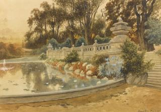 August Löhr - View Of The Gardens Of Borda, Cuernavaca, Mexico