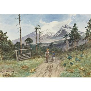 August Löhr - Vista De Popocatepetl