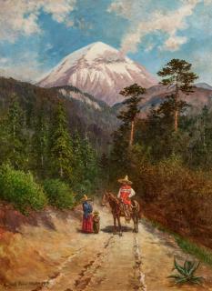 August Lohr - Mexikanische Waldlandschaft unterhalb des Popocatepetl.