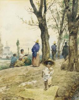 August Lohr - On La Viga Canal, Jamaica, Mexico