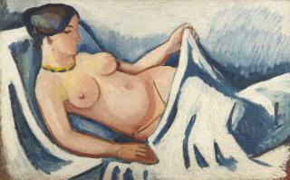 August Macke - Akt Liegend (Reclining Nude)