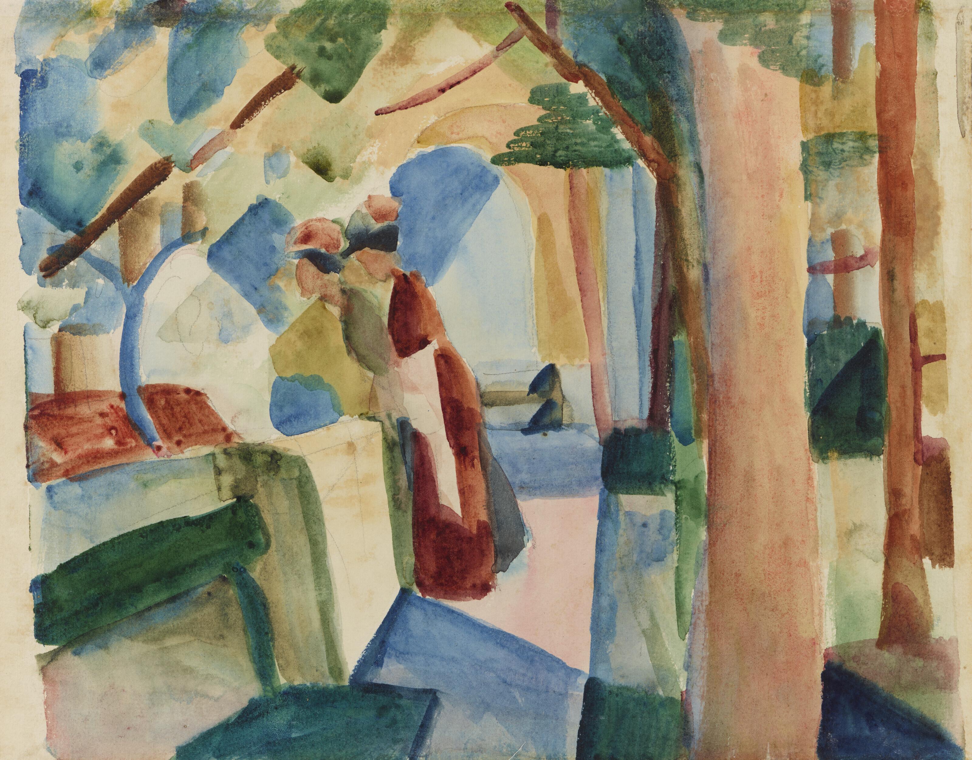 August Macke - Auf dem Friedhof von Thun