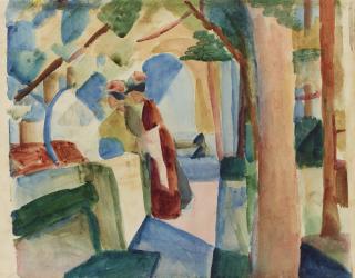 August Macke - Auf dem Friedhof von Thun