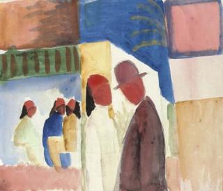 August Macke - Auf der Strasse
