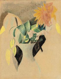 August Macke - Blumen In Weisser Vase II