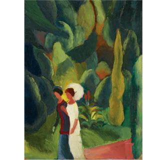 August Macke - Frauen Im Park (Mit Weissem Schirm) (Women In A Park - With A White Parasol)