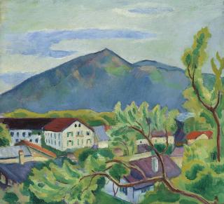 August Macke - Frühlingslandschaft In Tegernsee