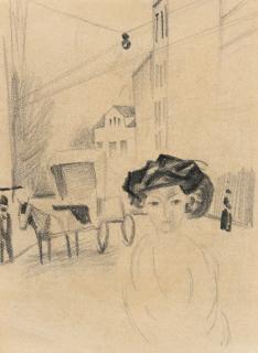 August Macke - Junge Frau auf der Straße