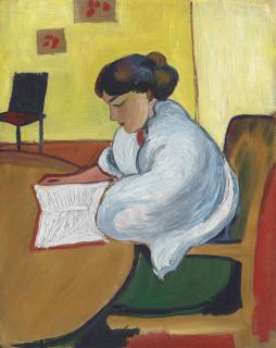August Macke - Lesende Frau