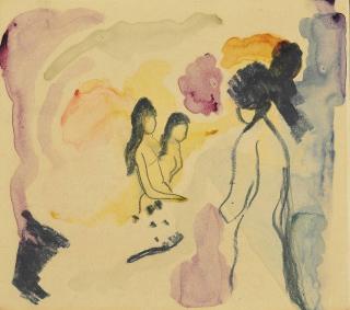 August Macke - Mädchen am Wasser I