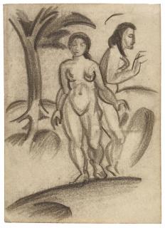 August Macke - Nacktes Paar