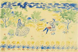 August Macke - Schäferszene (Pastoral Scene)