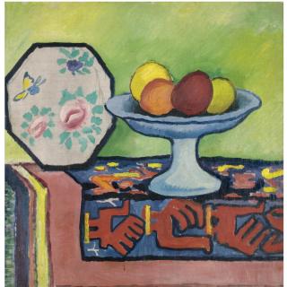 August Macke - Stilleben Mit Äpfelschale Und Japanischem Fächer (Still-Life With Bowl Of Apples And Japanese Fan)