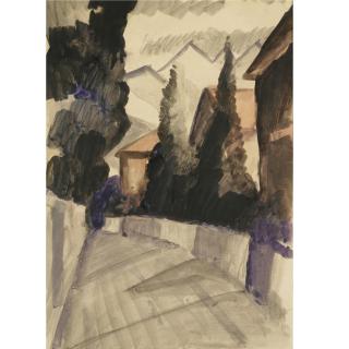 August Macke - Strasse In Hilterfingen (Street In Hilterfingen)