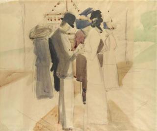 August Macke - Vor der Regatta