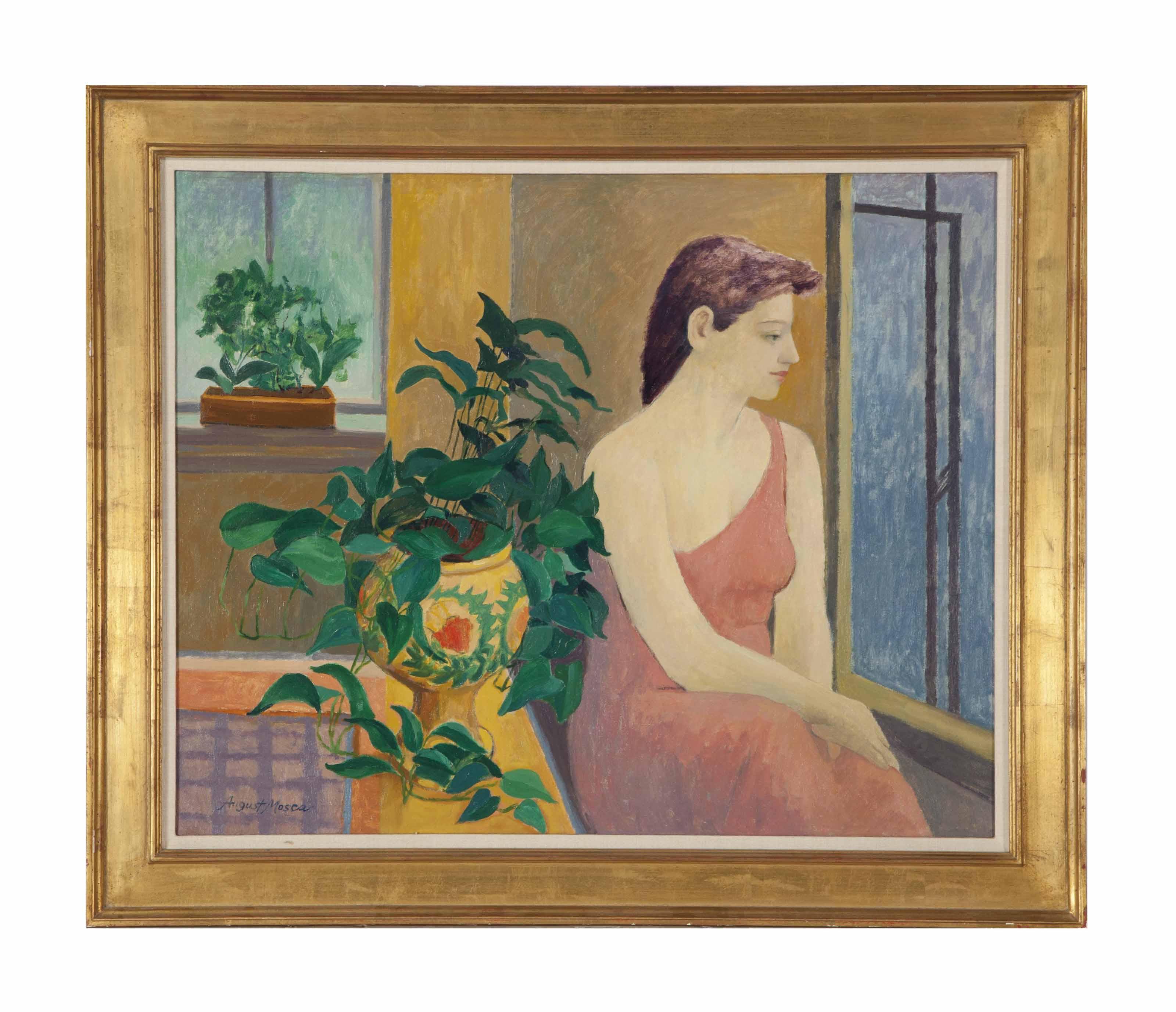August Mosca - Woman Seated Beside A Window