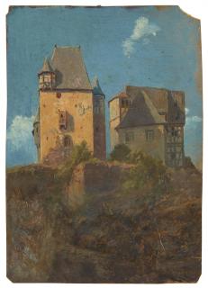 August Piepenhagen - Altes Gehöft mit Wehrturm