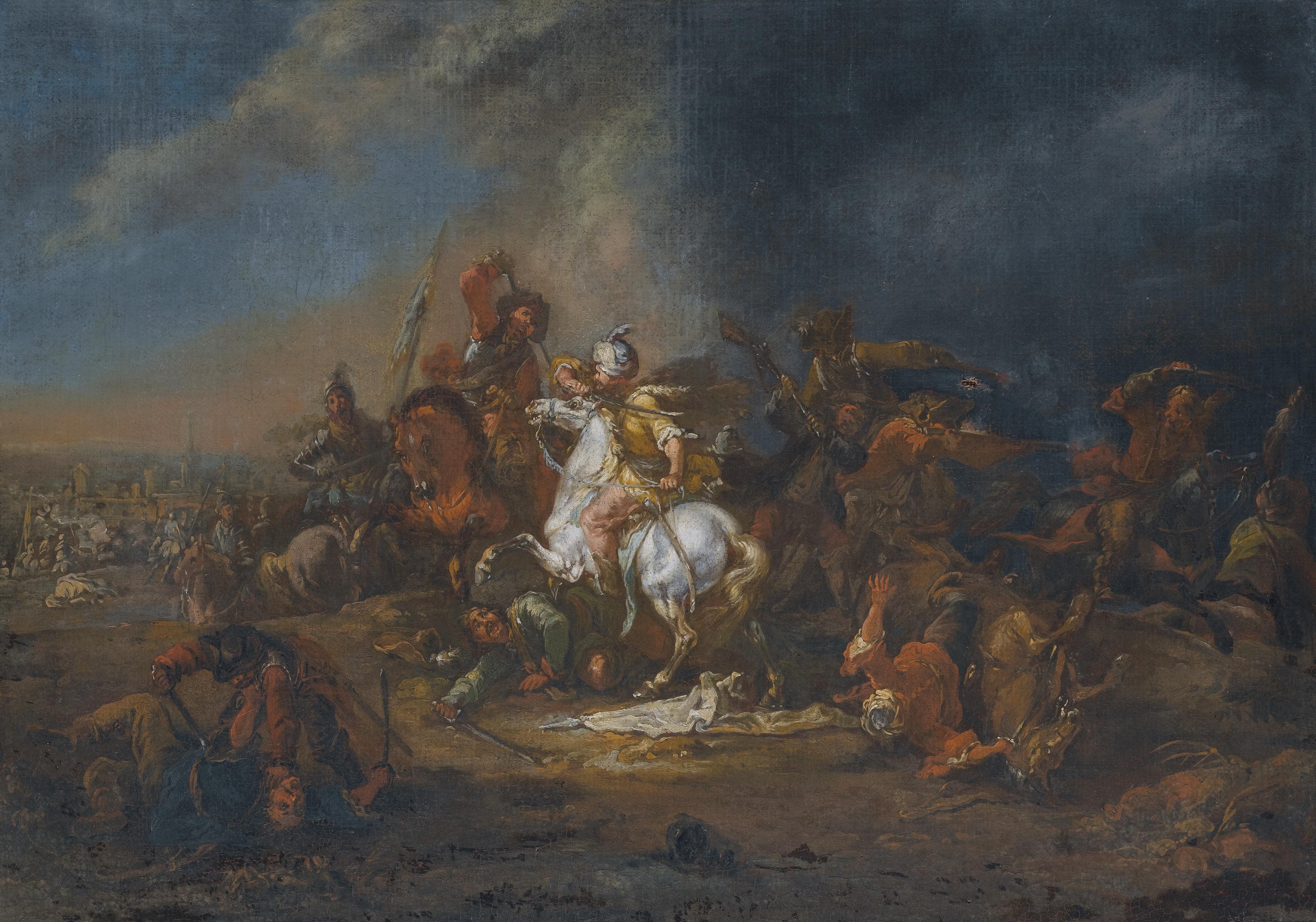 August Querfurt - A Pair Of Cavalry Skirmishes Between Turks And Christians