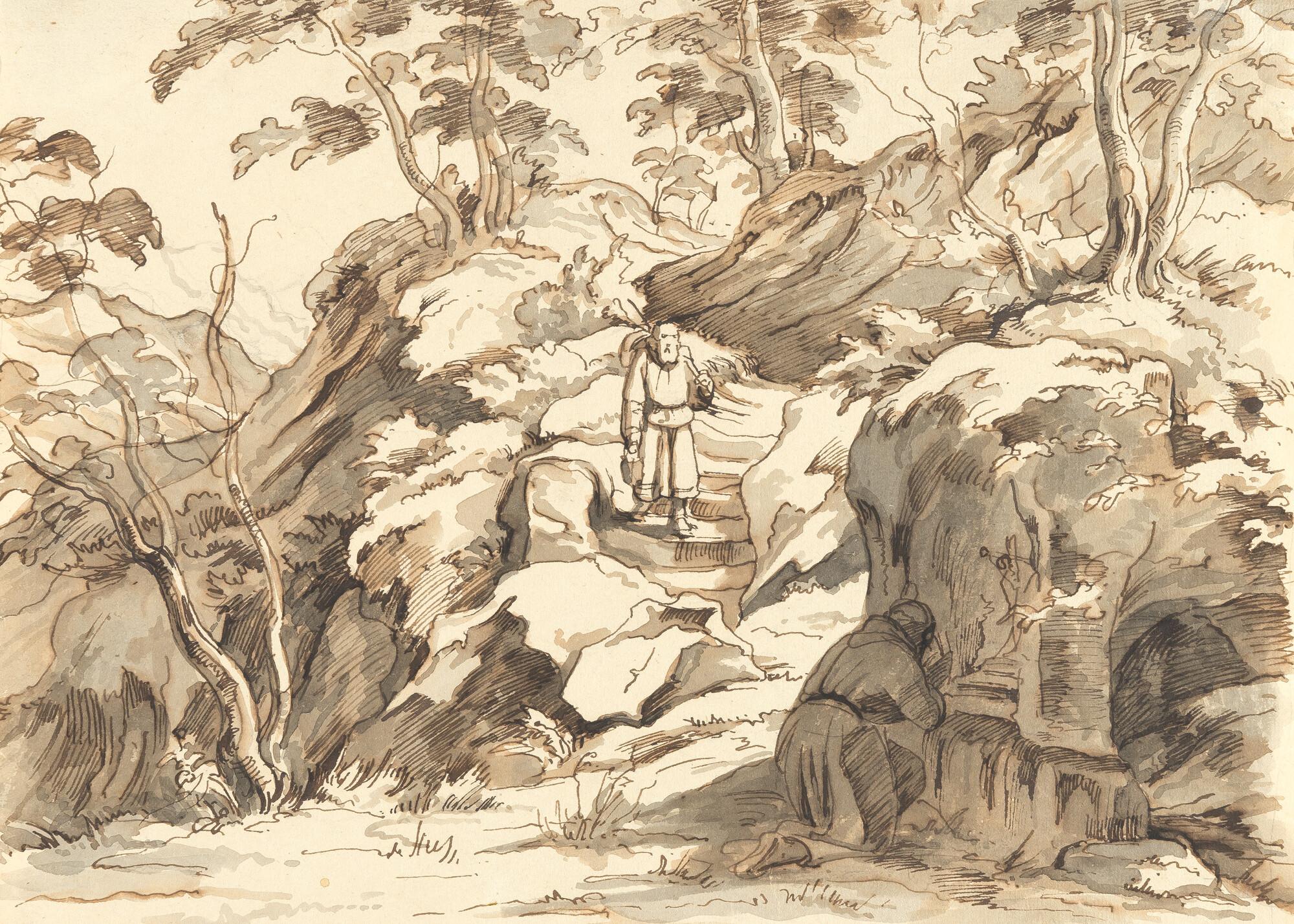 August Richter - Einsiedler im Gebirge