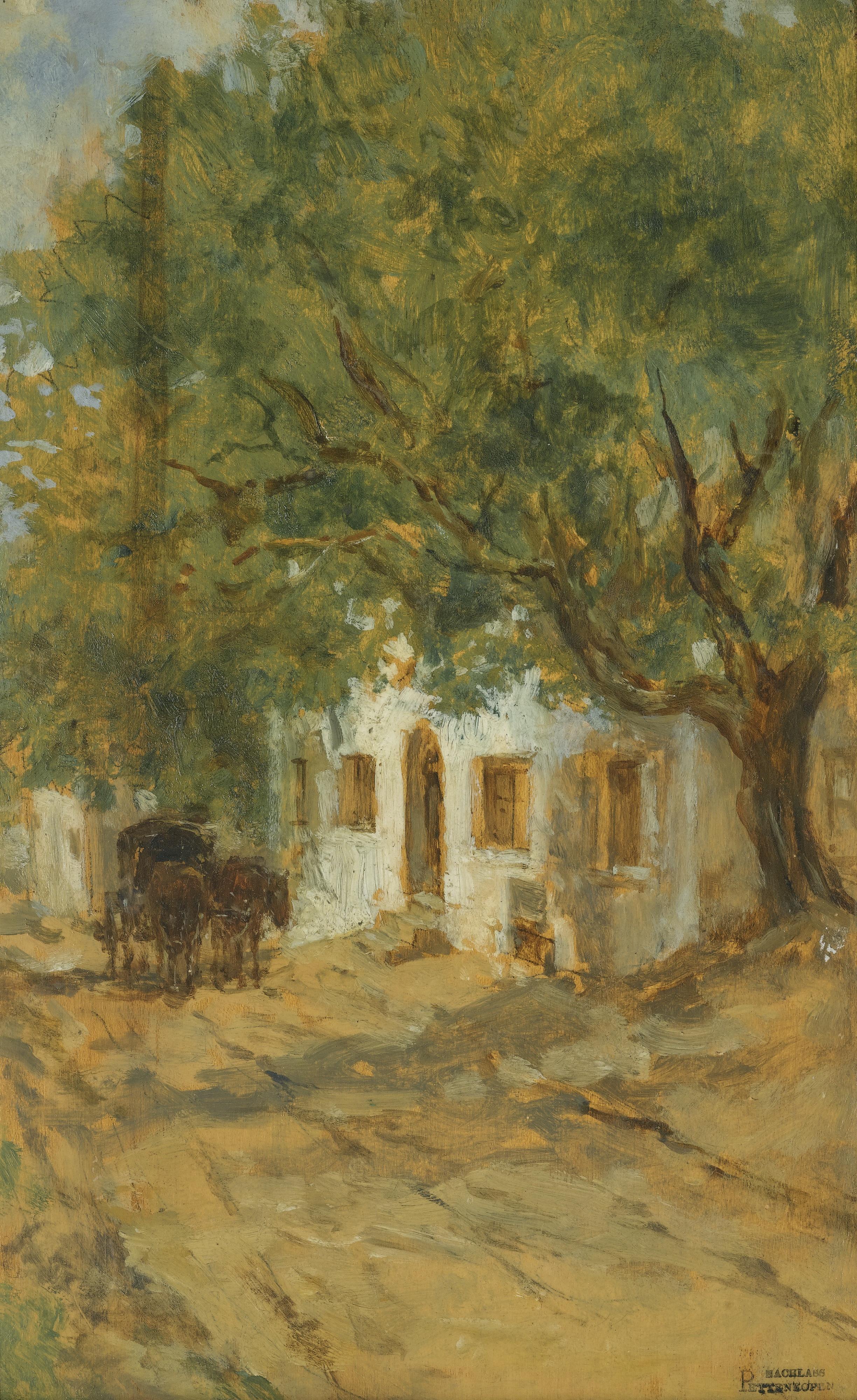 August Von Pettenkofen - A Village Street