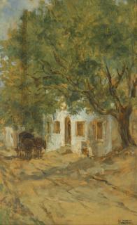 August Von Pettenkofen - A Village Street