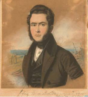 August von Rentzell - Portrait D\'Un Homme En Buste