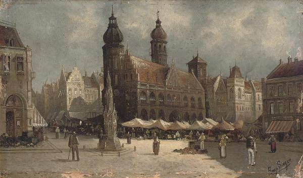 August Von Siegen - Busy market day