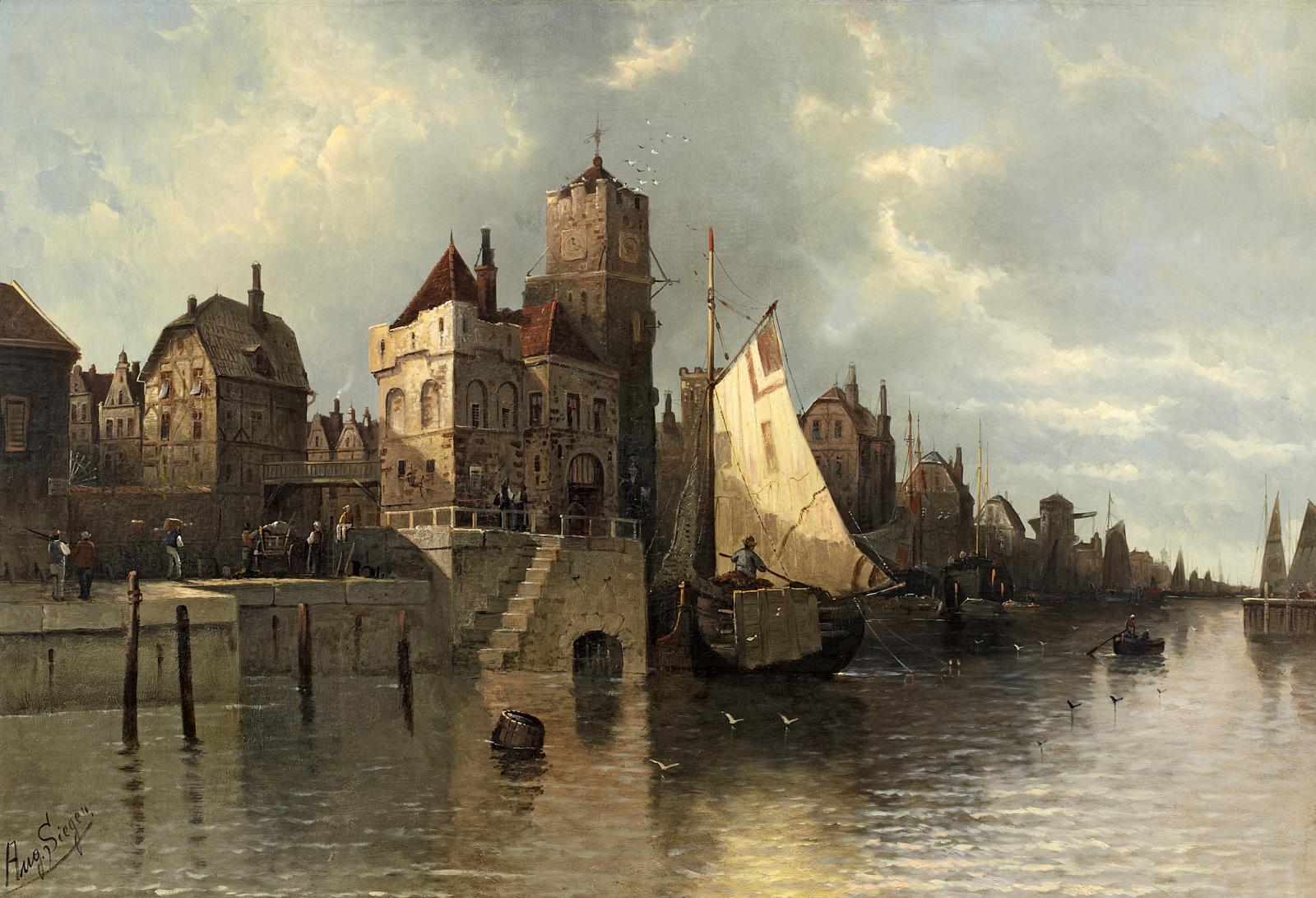 August von Siegen - Der alte Hafen von Liepaja (Lipau) in Lettland