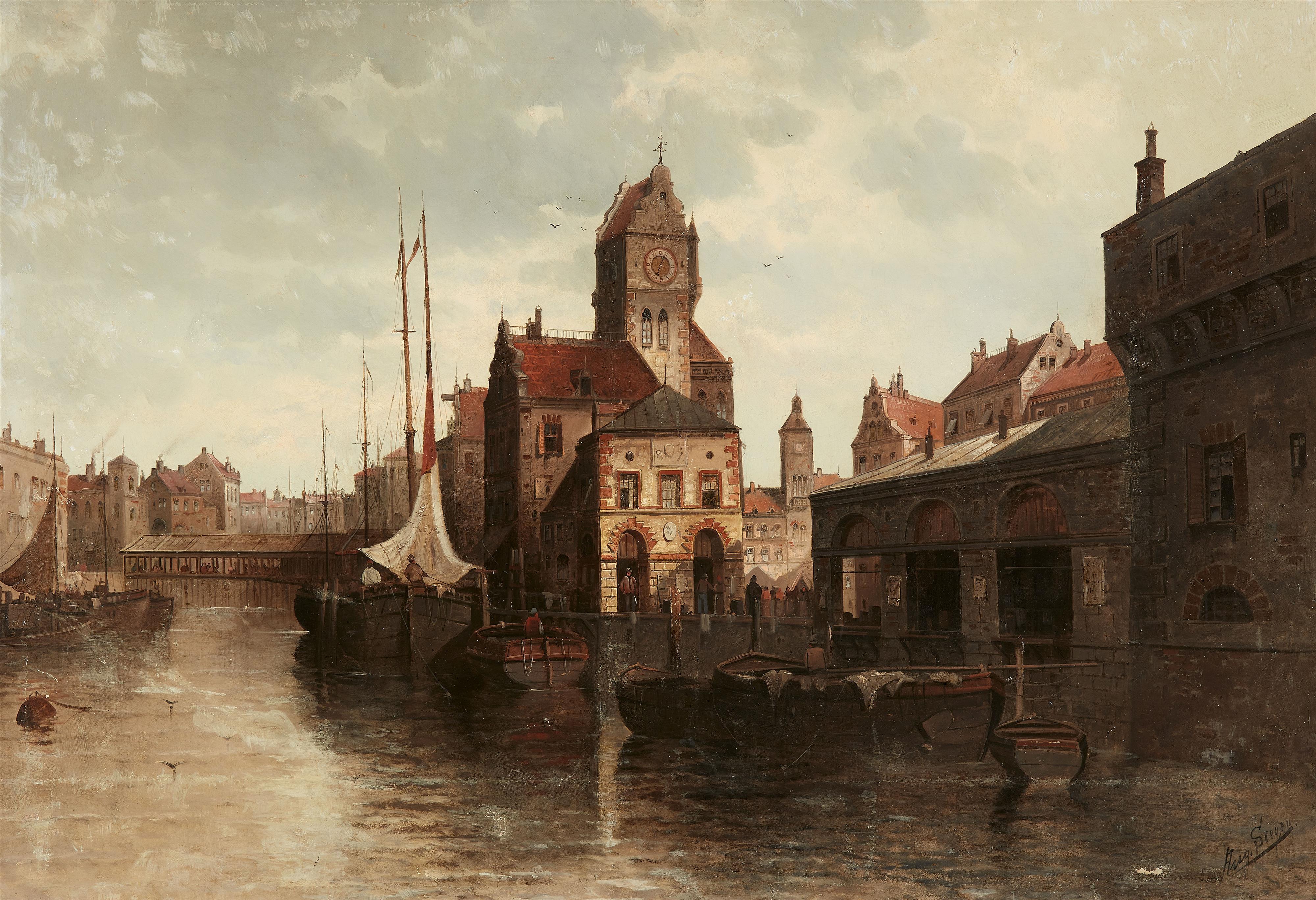 August von Siegen - Der Hafen von Memel (heute Klaipeda, Litauen)