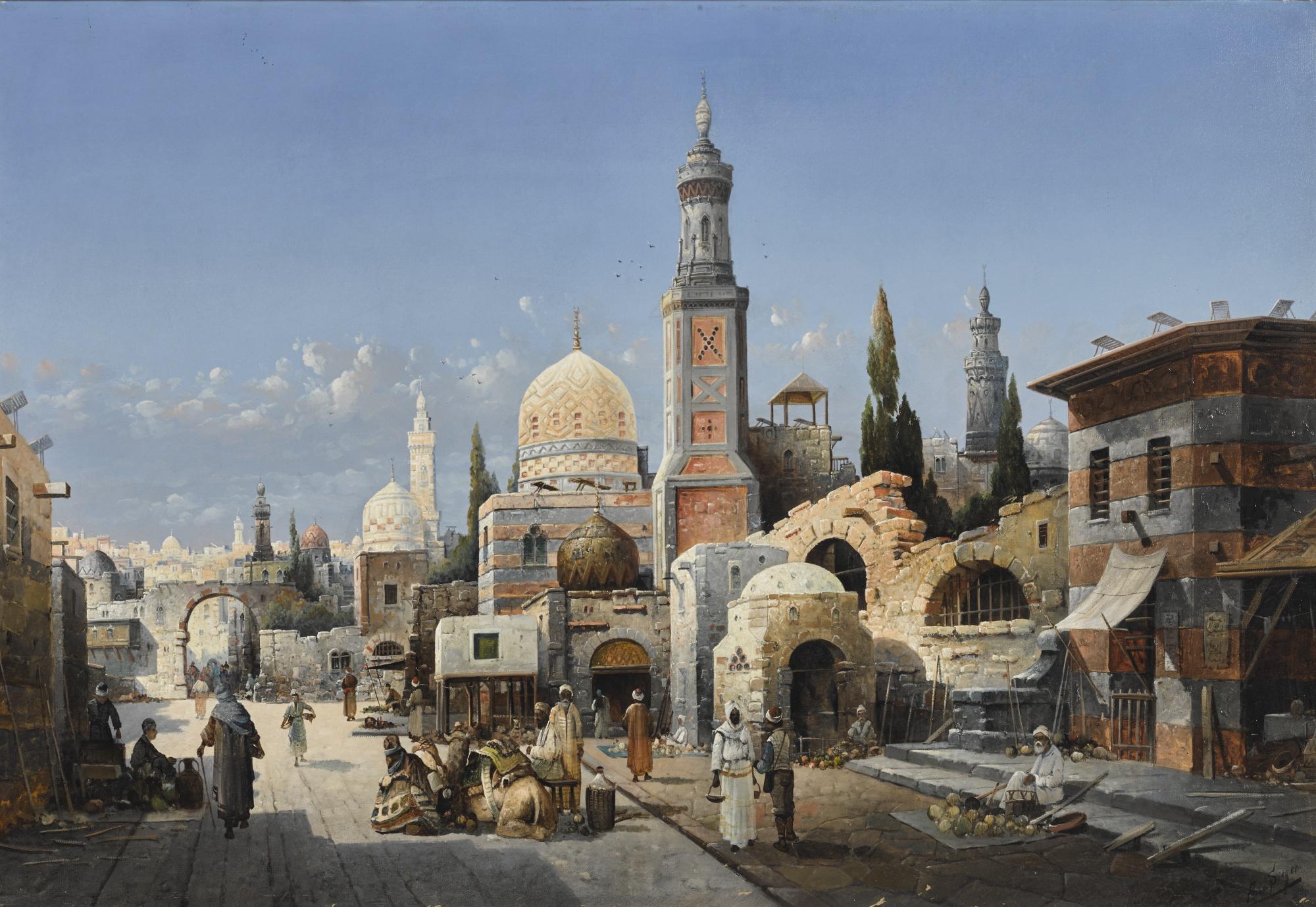 August Von Siegen - German Market In Cairo