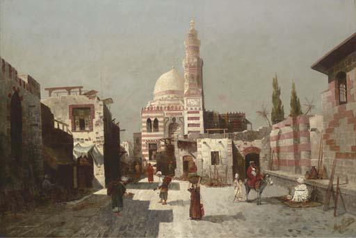 August von Siegen - The Entrance to the Complex of Sultan Qaytbay, Cairo