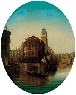 August Von Siegen - The Grand Canal, Venice; \'The Exquisite Palace\', Venice