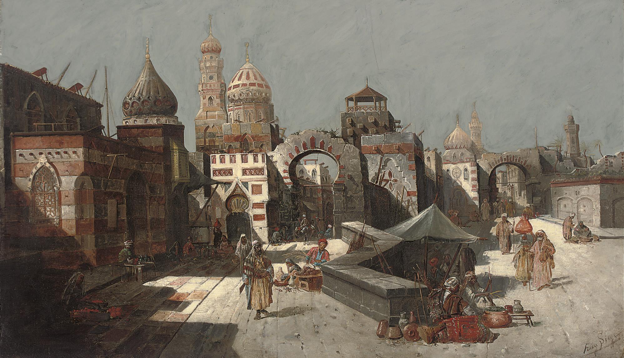 August von Siegen - Traders at the city gates