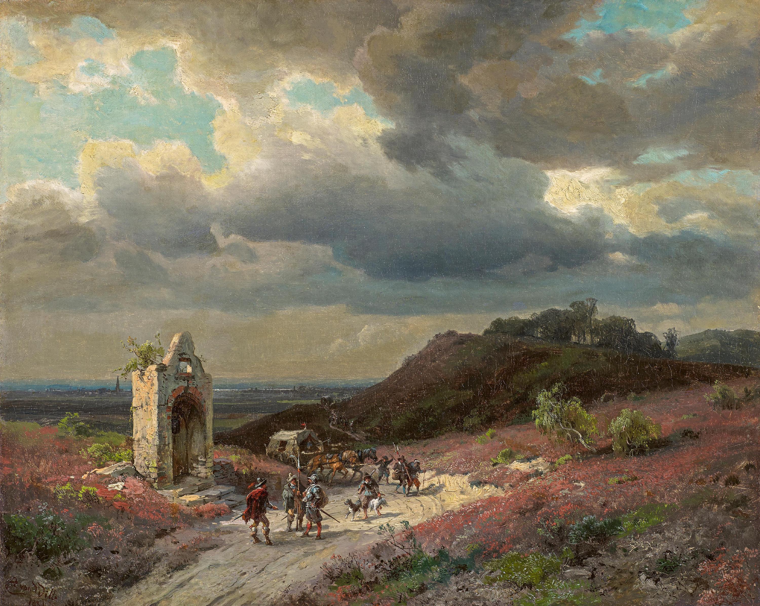 August von Wille - Blick vom Grafenberg bei Düsseldorf in die Rheinebene.