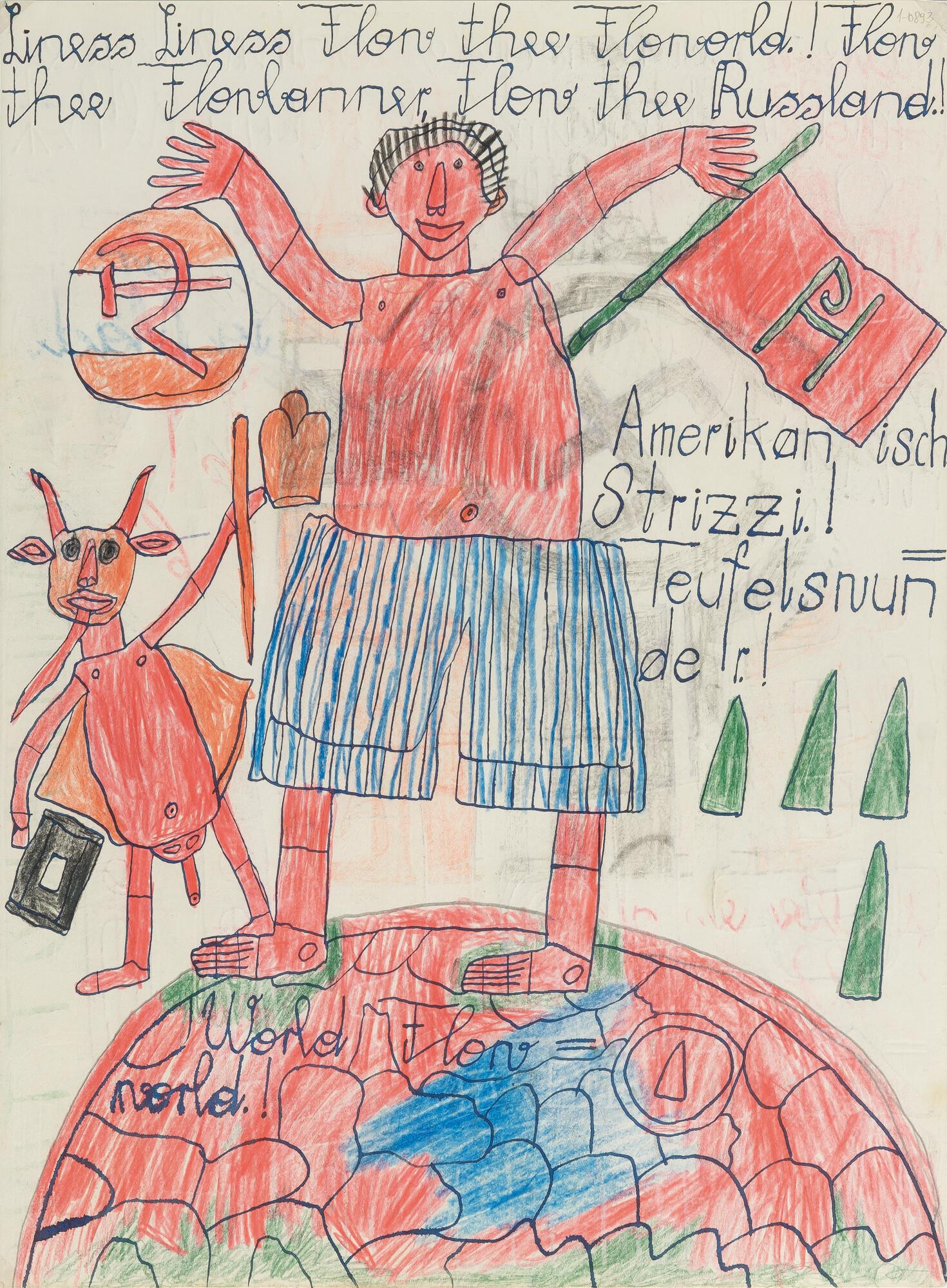 August Walla - Ohne Titel („World Flow = world“)