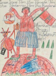 August Walla - Ohne Titel („World Flow = world“)