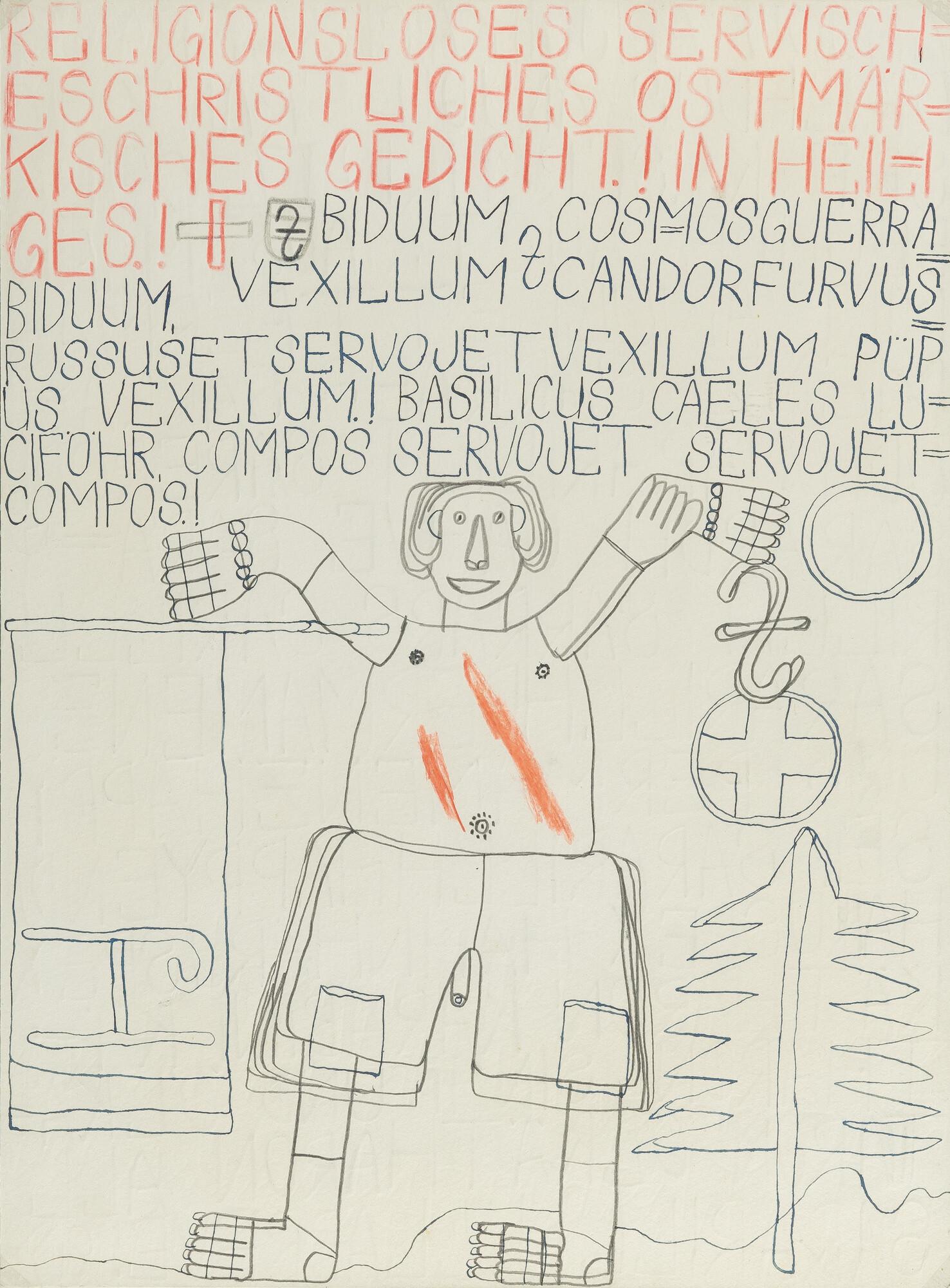 August Walla - Recto: Ohne Titel – Verso: Ohne Titel