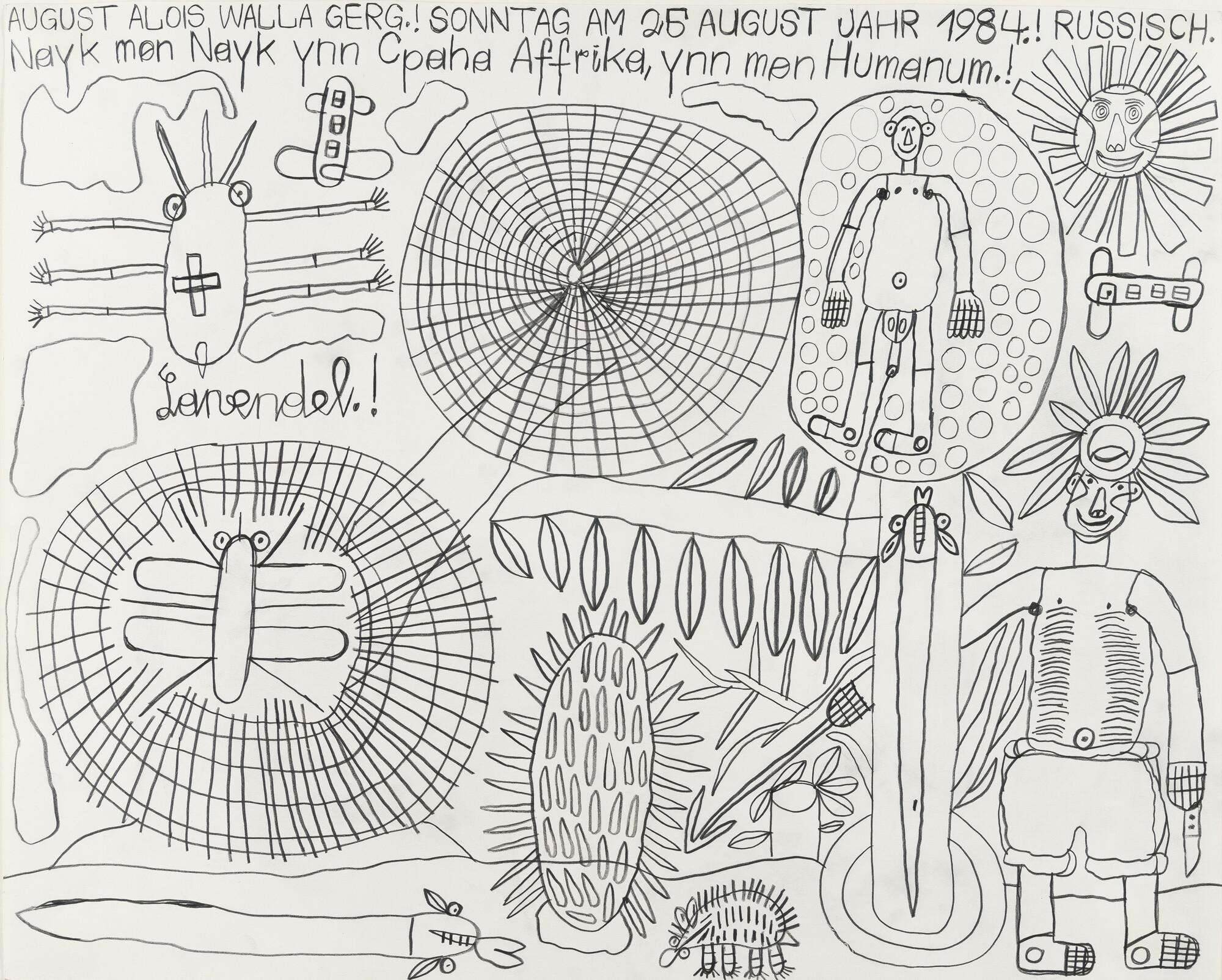 August Walla - „Russisch. Nayk men Nayk ynn Cpaha Affrika, ynn men Humanum.!“