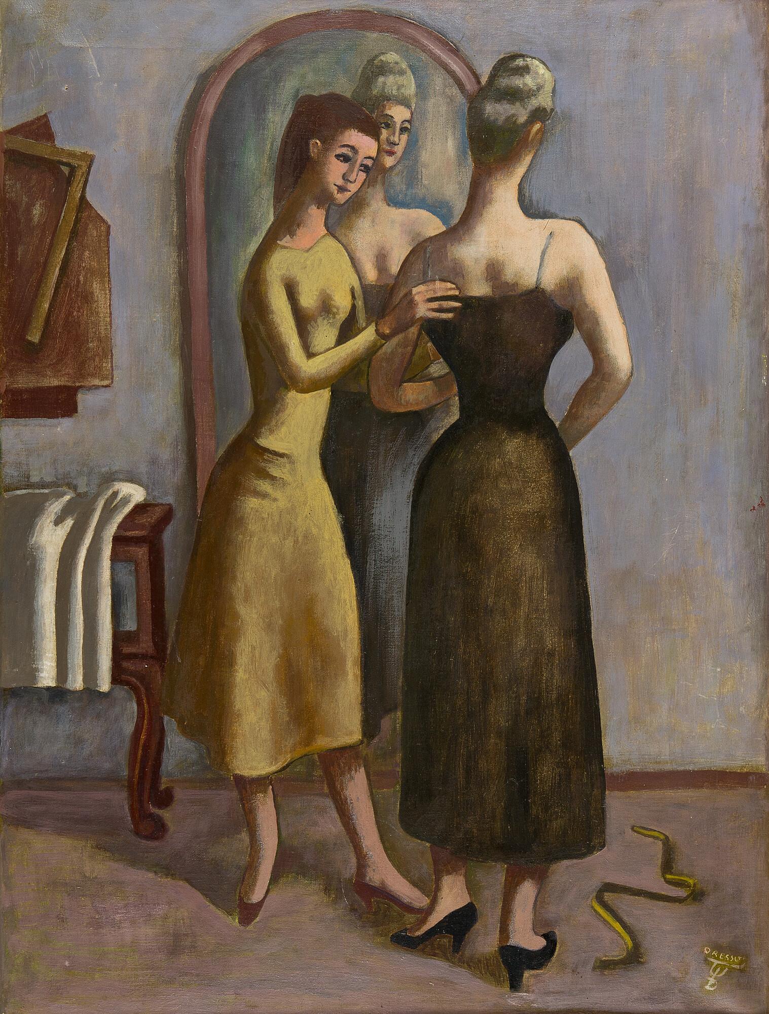 August Wilhelm Dressler - „Die Anprobe.“