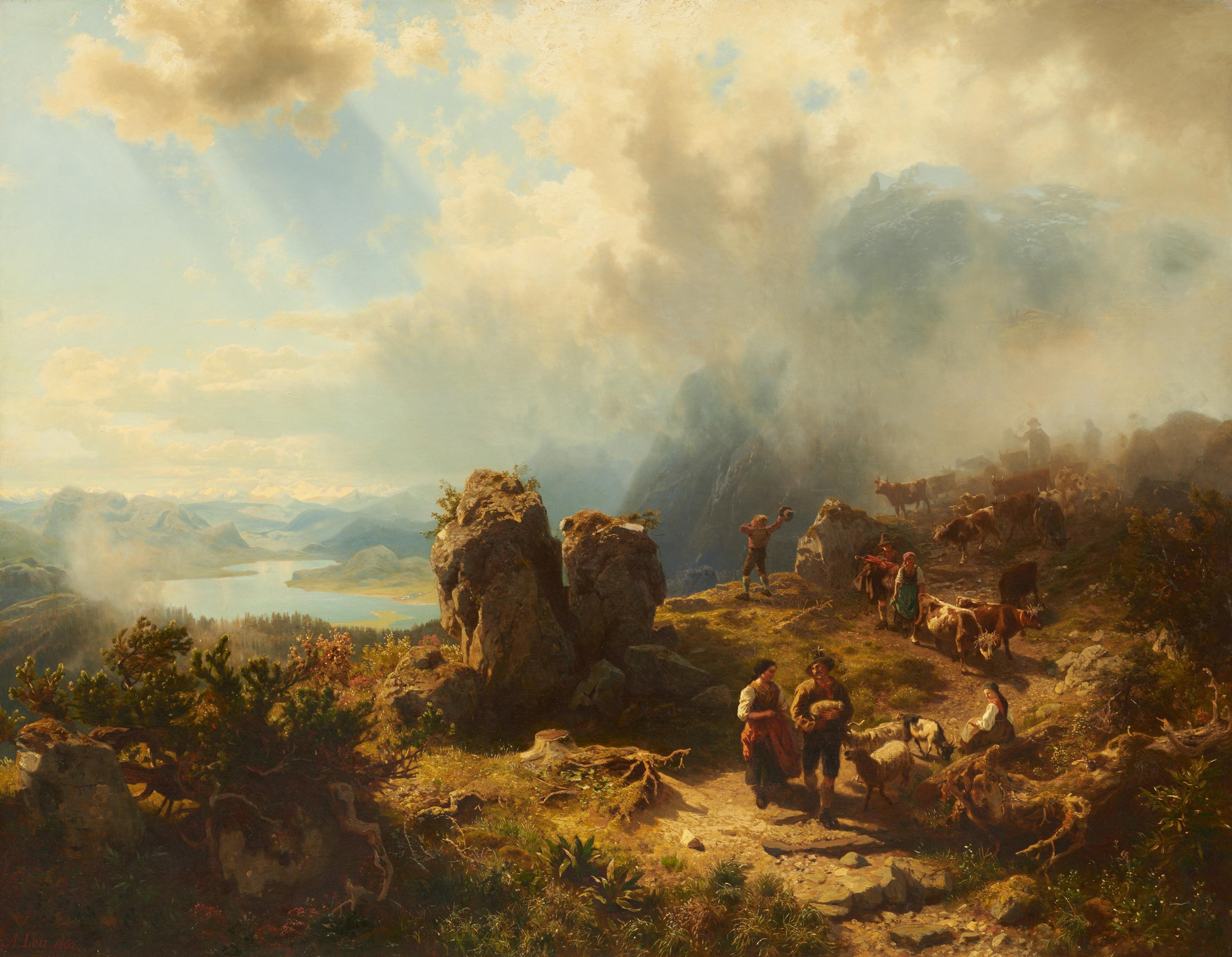 August Wilhelm Leu - Almauftrieb.