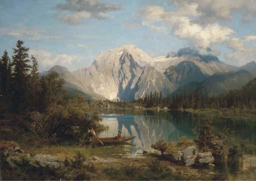 August Wilhelm Leu - In the shadow of the Alps