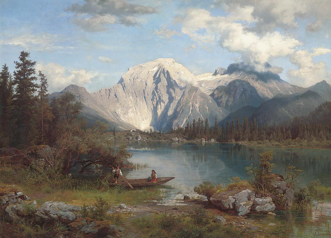 August Wilhelm Leu - In the shadows of the Alps