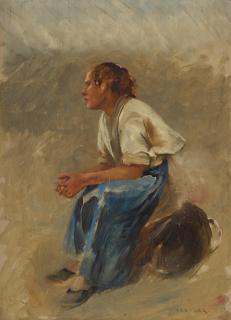 August Wilhelm Nikolaus Hagborg - Portrait of a seated gentleman