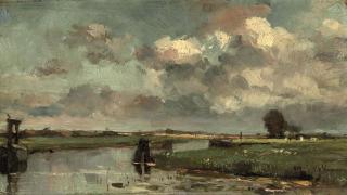 August Willem Van Voorden - A polder landscape in summer