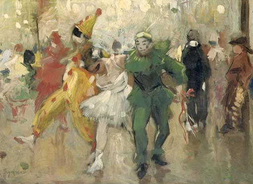 August Willem van Voorden - Dancing at the Bal Masqué