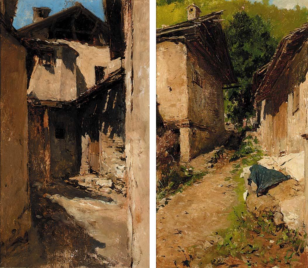 August Xaver Carl von Pettenkofen - Alpine villages