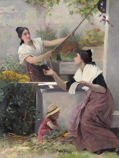 Auguste-Alexandre Hirsch - Gossips at the well