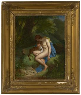 Auguste Alphonse Gaudar De La Verdine - Cyparissus Mourning His Stag