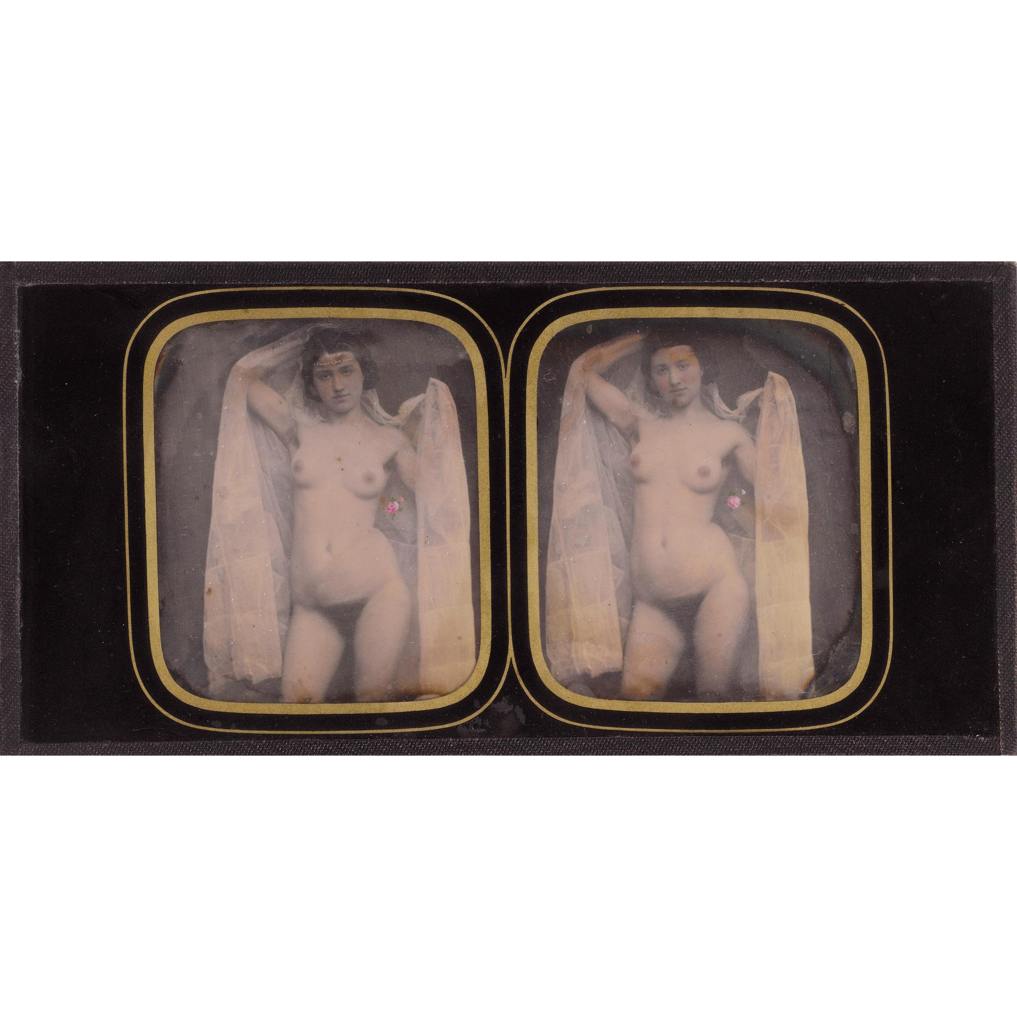 Auguste Belloc - Nu Au Voile, Vers 1854-1856